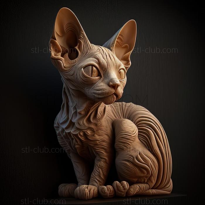 3D model st Devon Rex cat (STL)